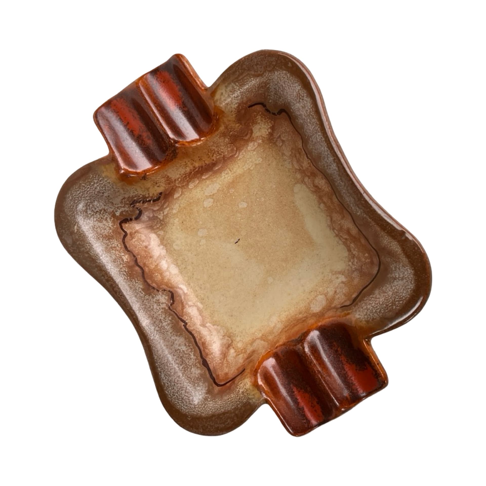 Popielniczka ceramiczna fat lava sygnowana, Niemcy, lata 70. - 172129