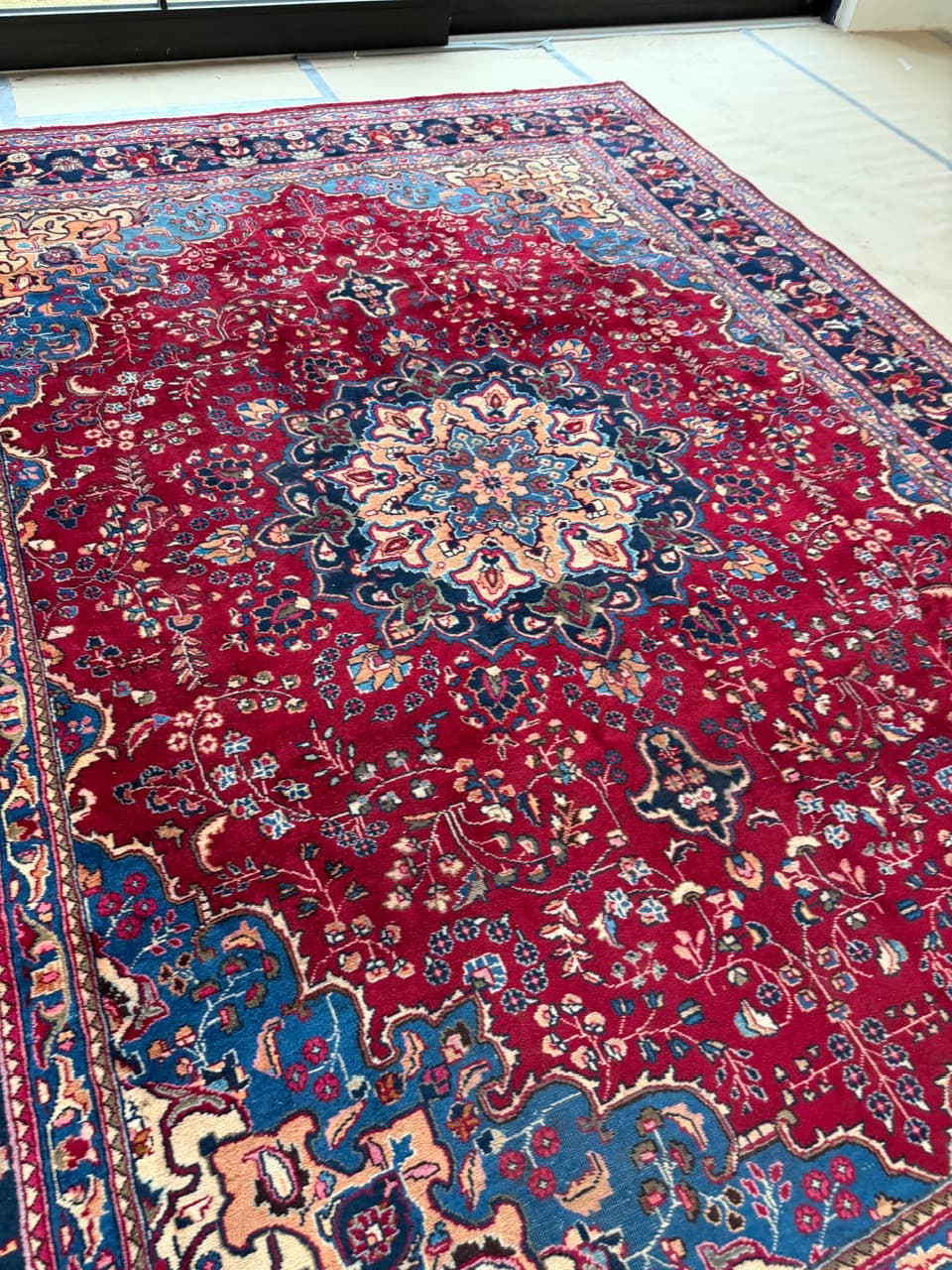 Rug Meshed, maroon wool, Iran - 172171