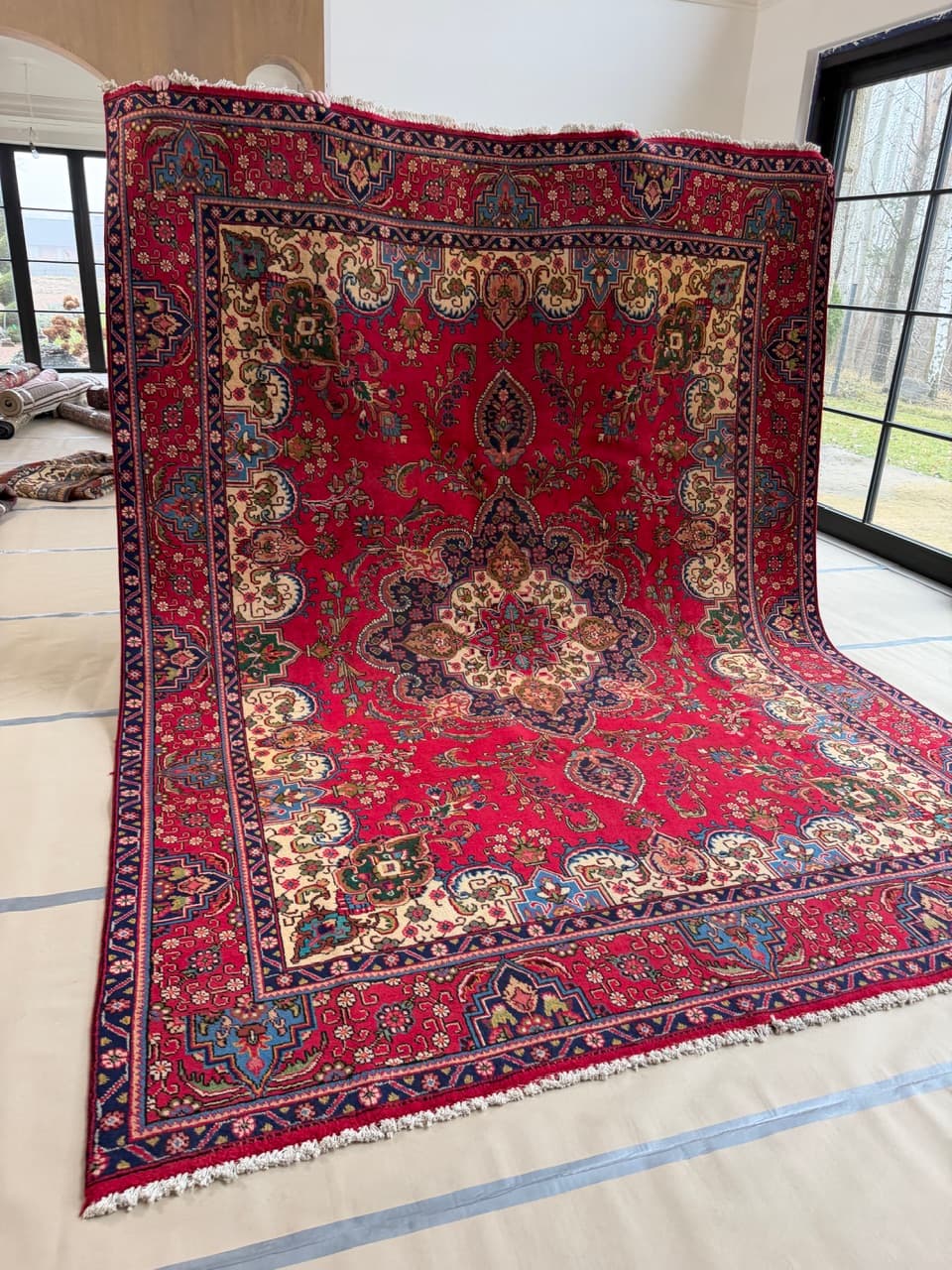 Dywan Keshan, czerwony, wełna, Iran - 172195