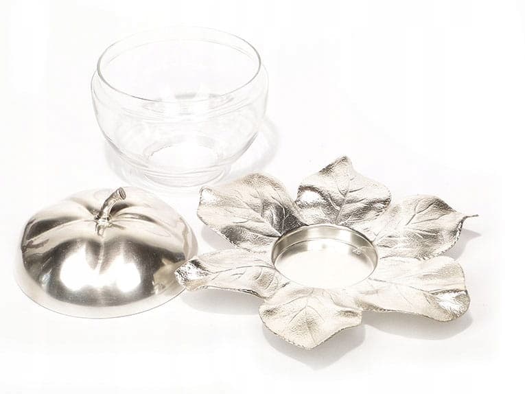 Naczynie na konfitury Art Nouveau, srebro, szkło przezroczyste, WMF, Niemcy, początek XX w. - 172400