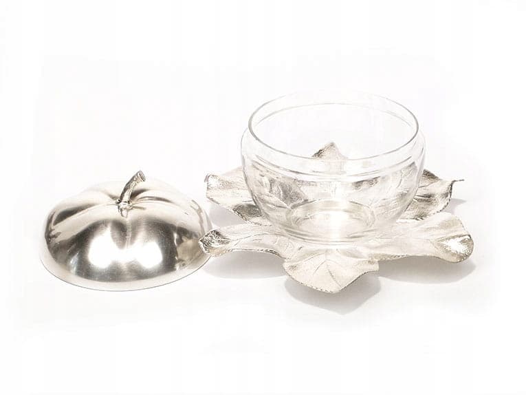 Naczynie na konfitury Art Nouveau, srebro, szkło przezroczyste, WMF, Niemcy, początek XX w. - 172399