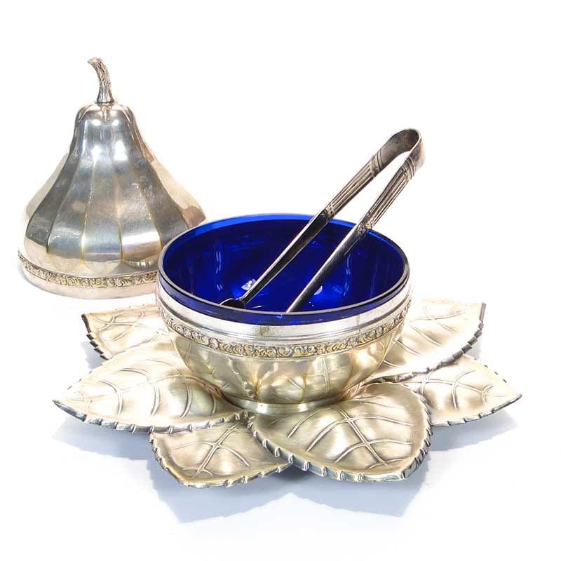 Bonbonniere Pear, silver brass, Sandrik, Slovakia, 1920s. - 172406