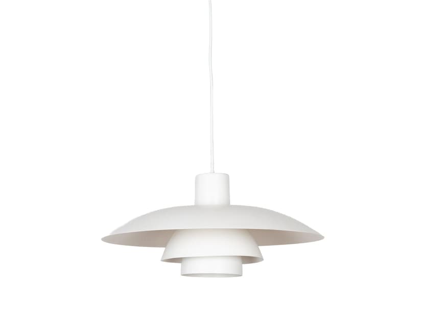 Lampa wisząca PH 4/3, biały, aluminium, proj. P. Henningsen, Louis Poulsen, Dania, lata 60.