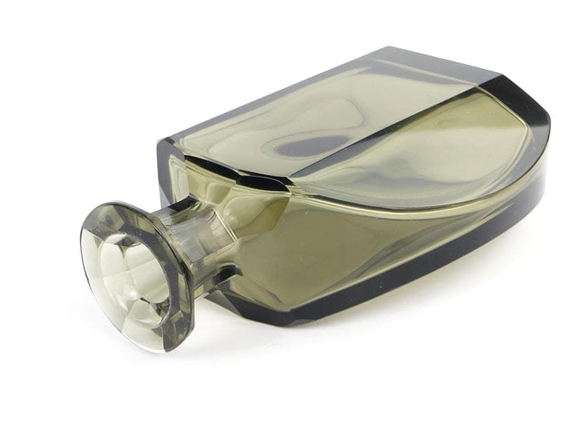 Karafka art déco, turkusowe szkło kryształowe, Moser, Czechy, lata 30. - 172955