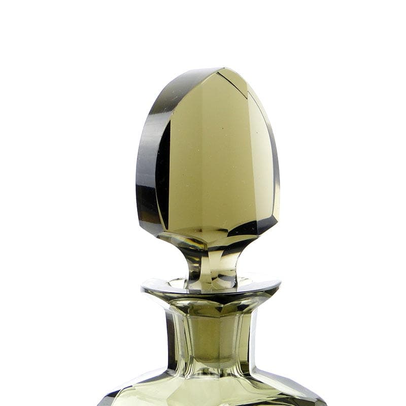 Karafka art déco, turkusowe szkło kryształowe, Moser, Czechy, lata 30. - 172953