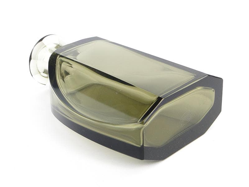 Karafka art déco, turkusowe szkło kryształowe, Moser, Czechy, lata 30. - 172956