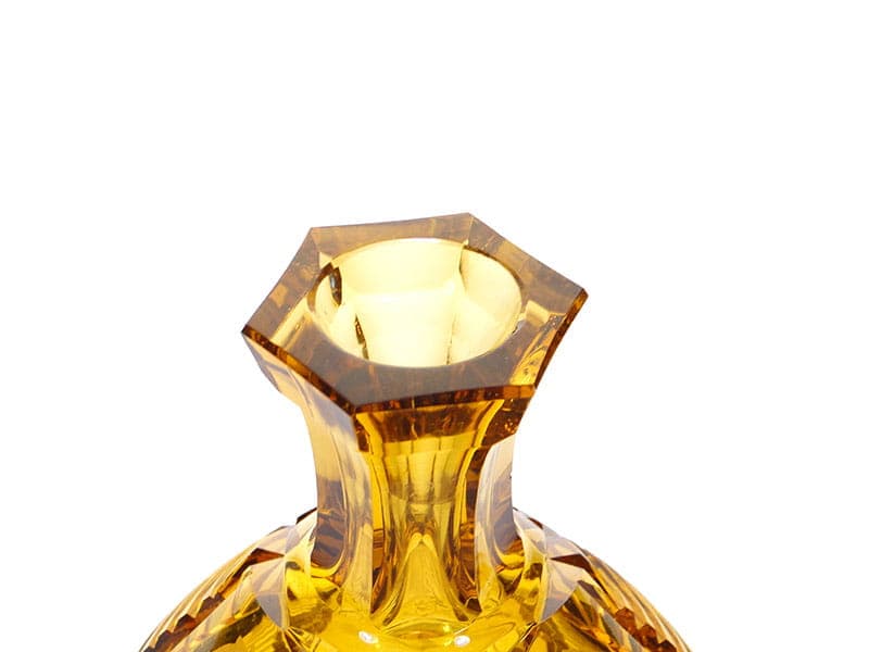 Karafka art déco, szkło kryształowe złoty, Huta Józefina, Polska, lata 40. - 172975