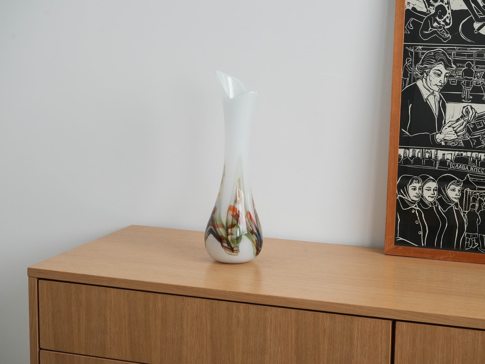 Wazon, multicolor, szkło dmuchane, Dania, lata 70. - 172995