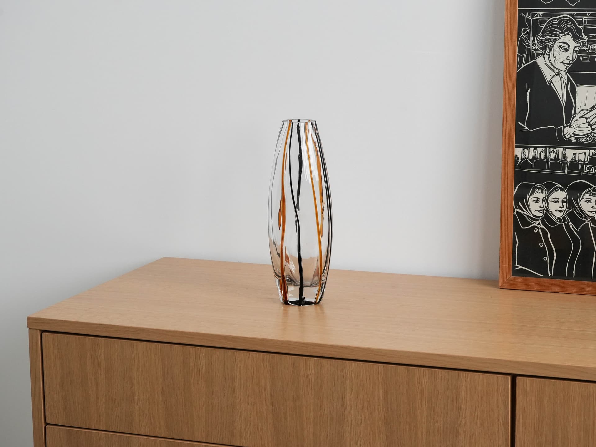 Wazon, szkło transparentne, Dania, lata 70. - 173024