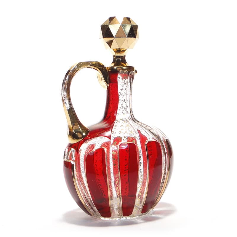 Decanter, Neo-Baroque, ruby glass, Egerman Novy Bor, Czechoslovakia, 1960s - 173050