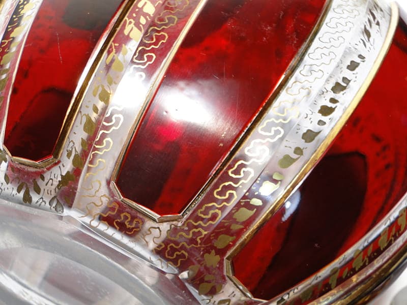 Decanter, Neo-Baroque, ruby glass, Egerman Novy Bor, Czechoslovakia, 1960s - 173049