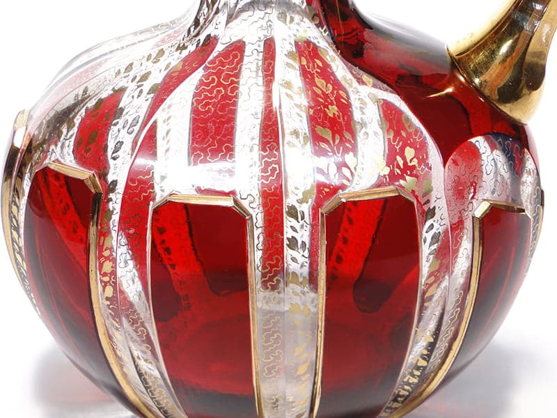 Decanter, Neo-Baroque, ruby glass, Egerman Novy Bor, Czechoslovakia, 1960s - 173043