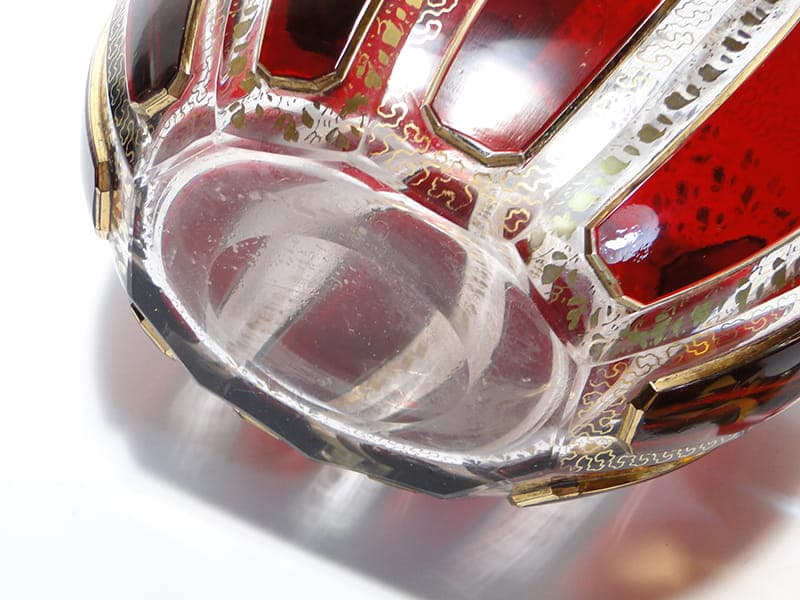 Decanter, Neo-Baroque, ruby glass, Egerman Novy Bor, Czechoslovakia, 1960s - 173045