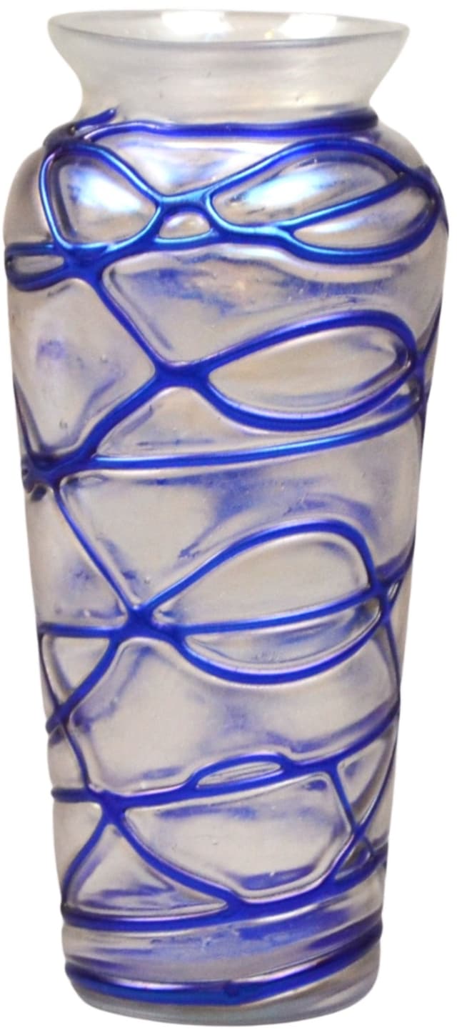 Wazon secesyjny, szkło mlecznobiałe, Pallme-Koenig, Czechy, początek XX w. - WYMIARY