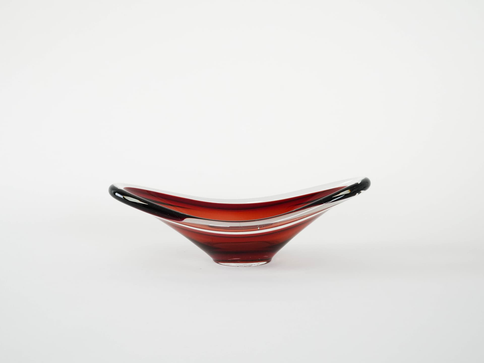 Bowl, Murano, red, glass, Italy, 1960s. - 173215