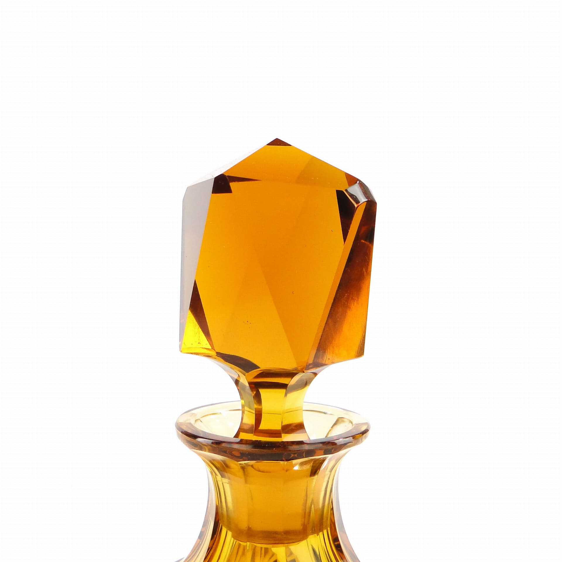 Decanter Art Deco, golden, crystal, Moser, Czech Republic, 1930s. - 173282