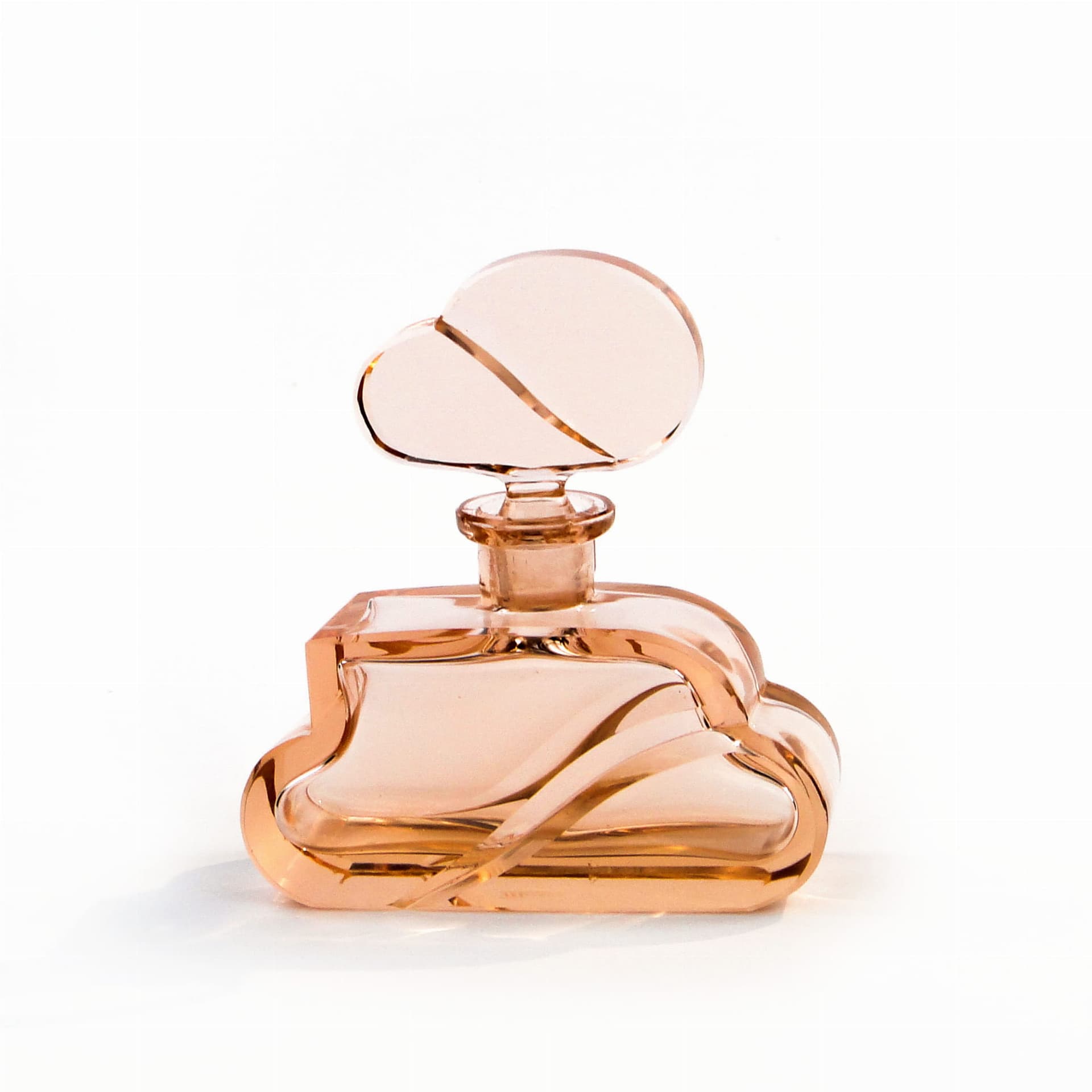 Decanter Art Deco, pink crystal glass, Moser, Czech Republic, 1930s. - 173384