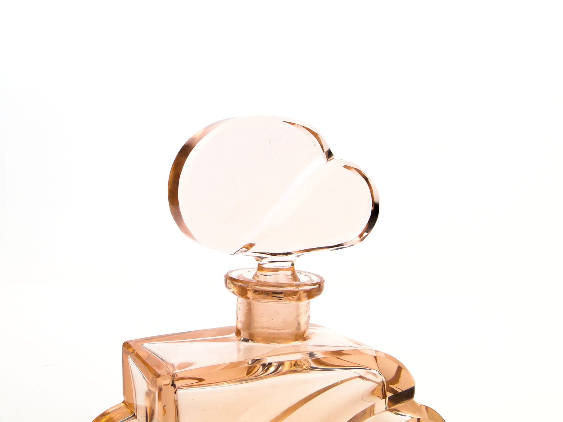 Decanter Art Deco, pink crystal glass, Moser, Czech Republic, 1930s. - 173386