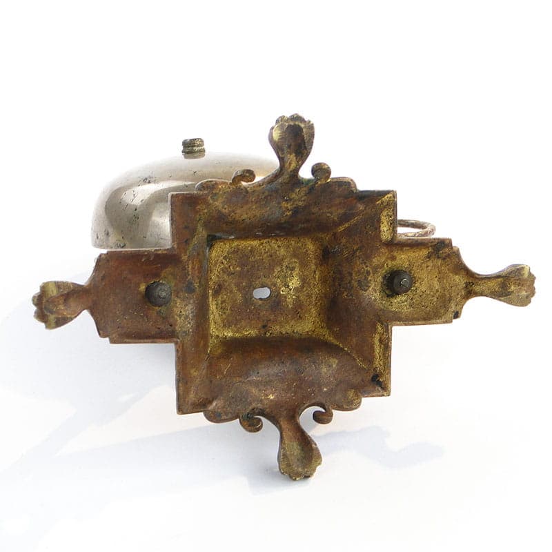 Dzwonek gabinetowy, eklektyczny, srebrny, brąz, Austria, XIX wiek - 173450