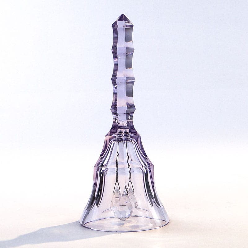 Dzwonek do toastów ametystowy, kryształ, Moser, Czechosłowacja, lata 80. - 173457