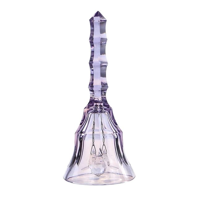Dzwonek do toastów ametystowy, kryształ, Moser, Czechosłowacja, lata 80. - WYMIARY