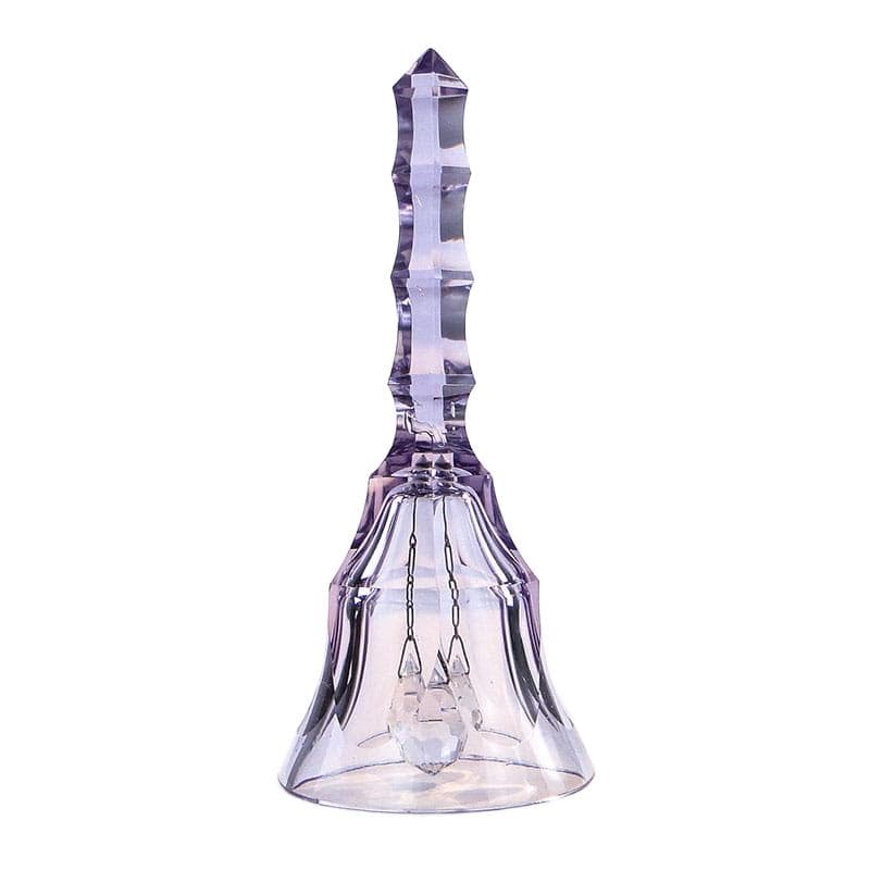 Dzwonek do toastów ametystowy, kryształ, Moser, Czechosłowacja, lata 80.