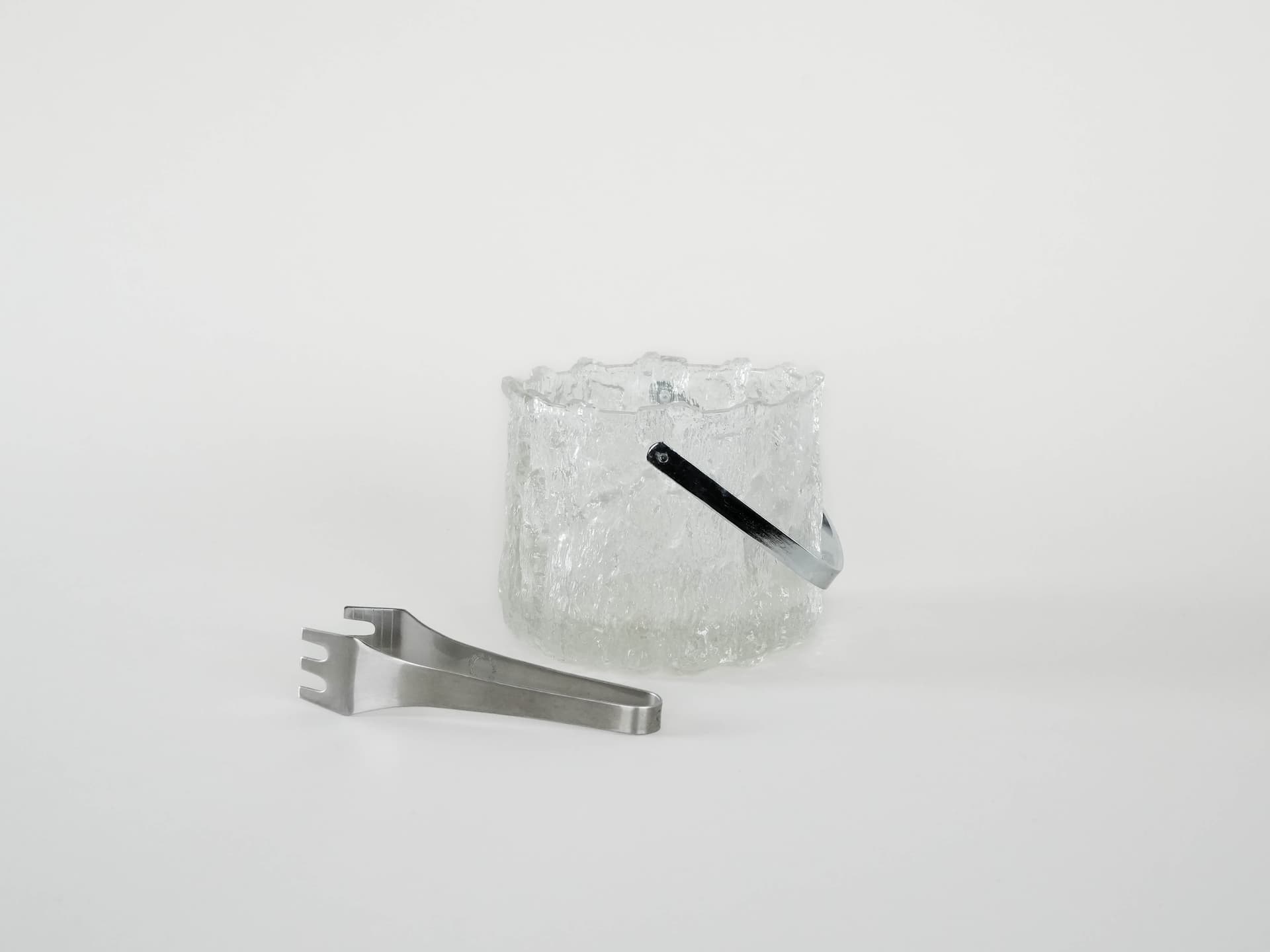 Kubełek na lód, szkło transparentne, Pukeberg, Szwecja, lata 70. - 173630
