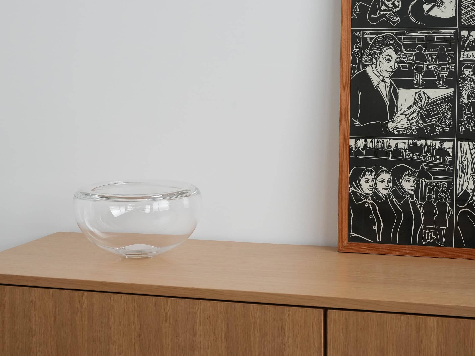 Bowl Provence, transparent glass, by P. Lütken, Royal Copenhagen, Denmark, 1950s. - 173643