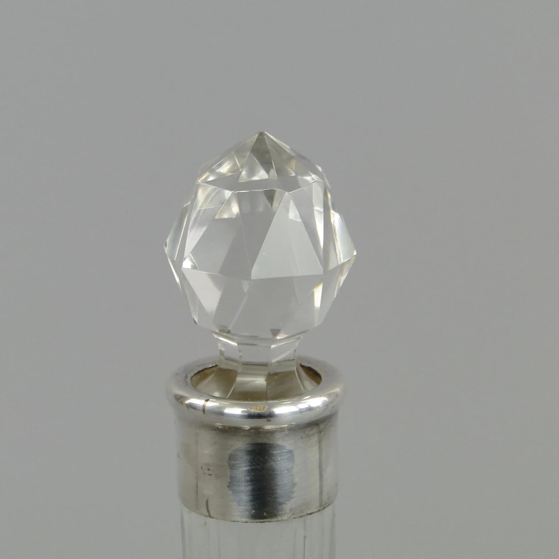 Silver Crystal Art Deco Liqueur Set, Czechoslovakia, 1930s - 11549