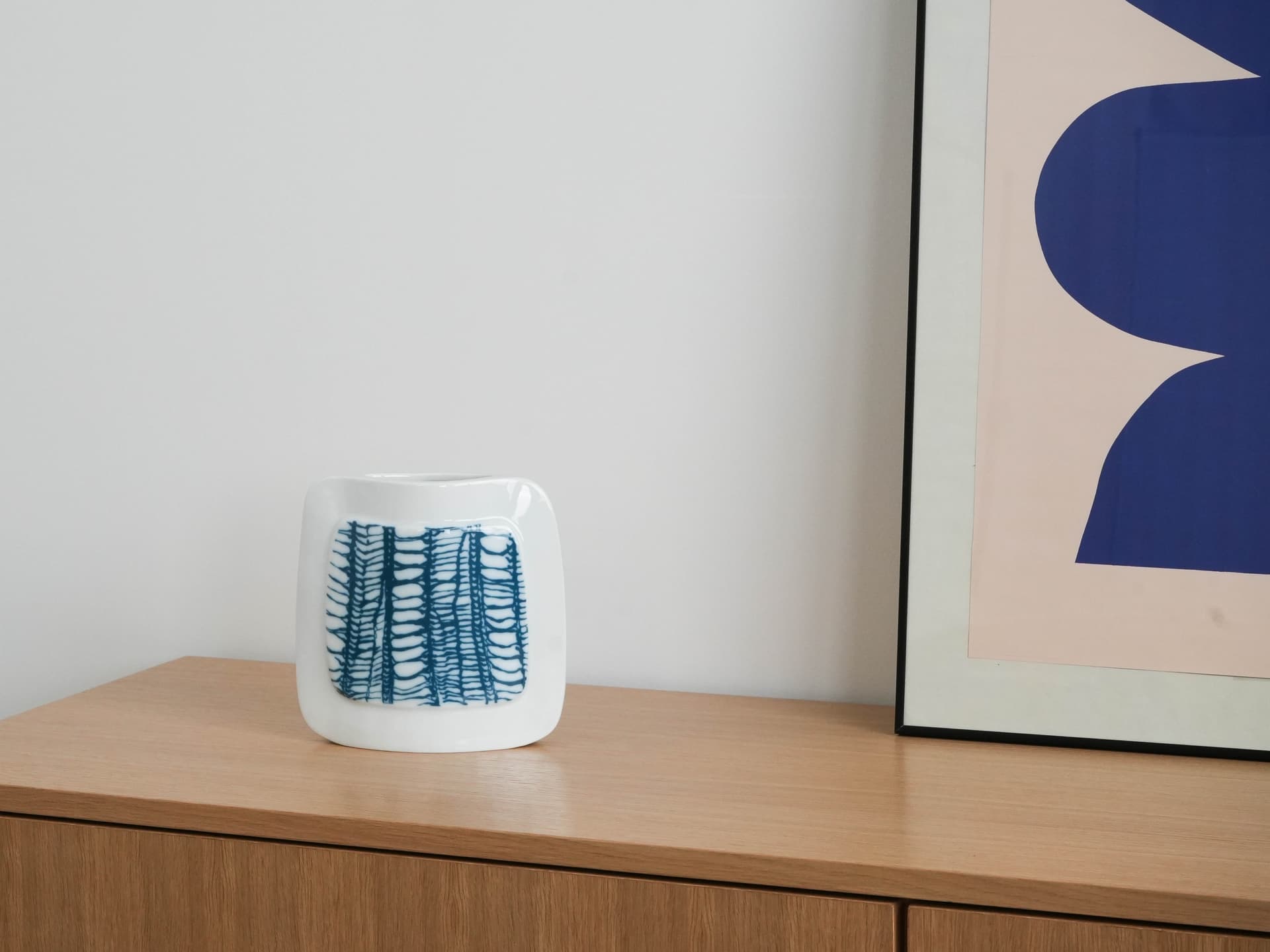 Vase, Bing & Grøndahl 1824, white porcelain, Denmark, 1970s. - 173759