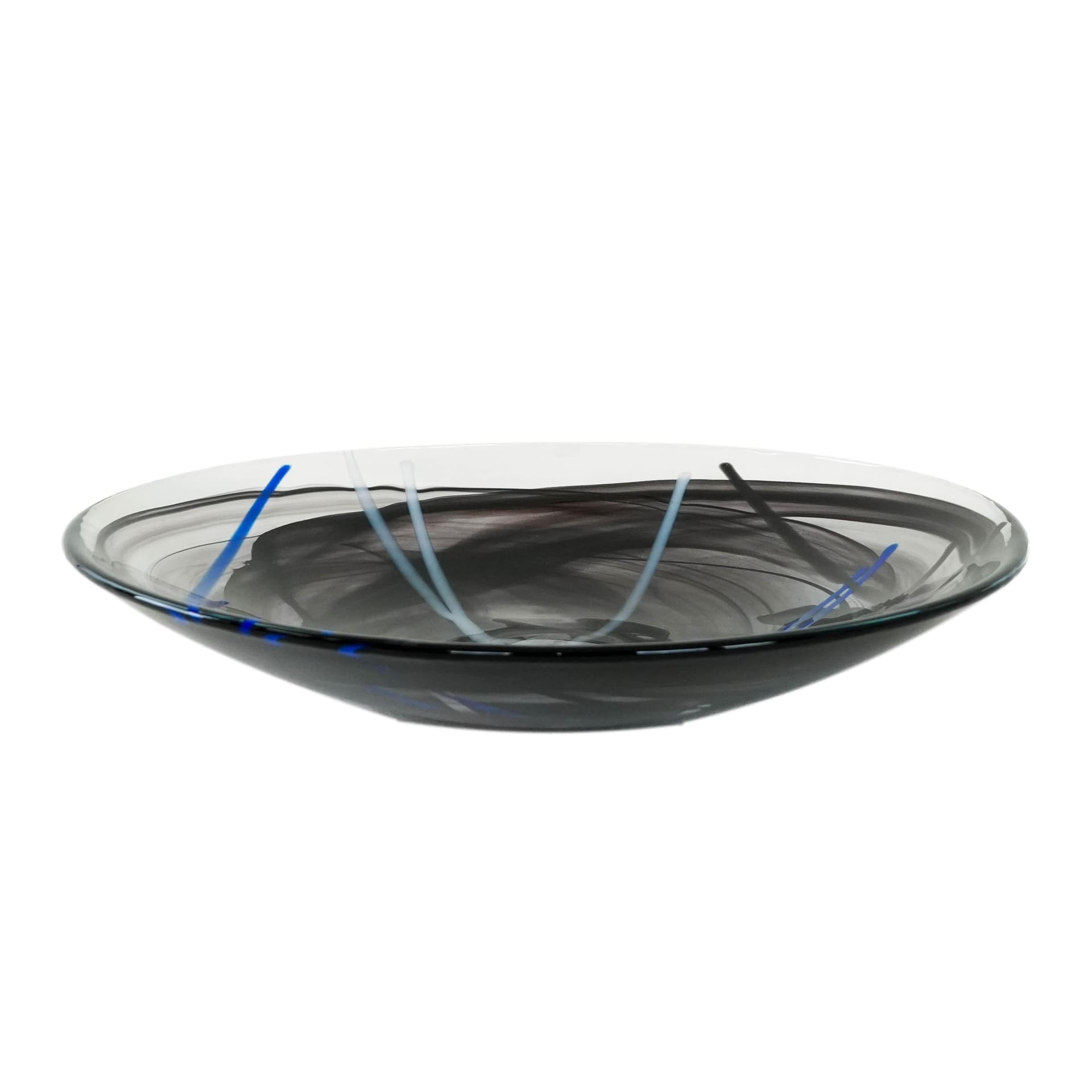 Serving dish Contrast, silver, glass, by A. Ehrner, Kosta Boda, Sweden, 1980s. - 173783