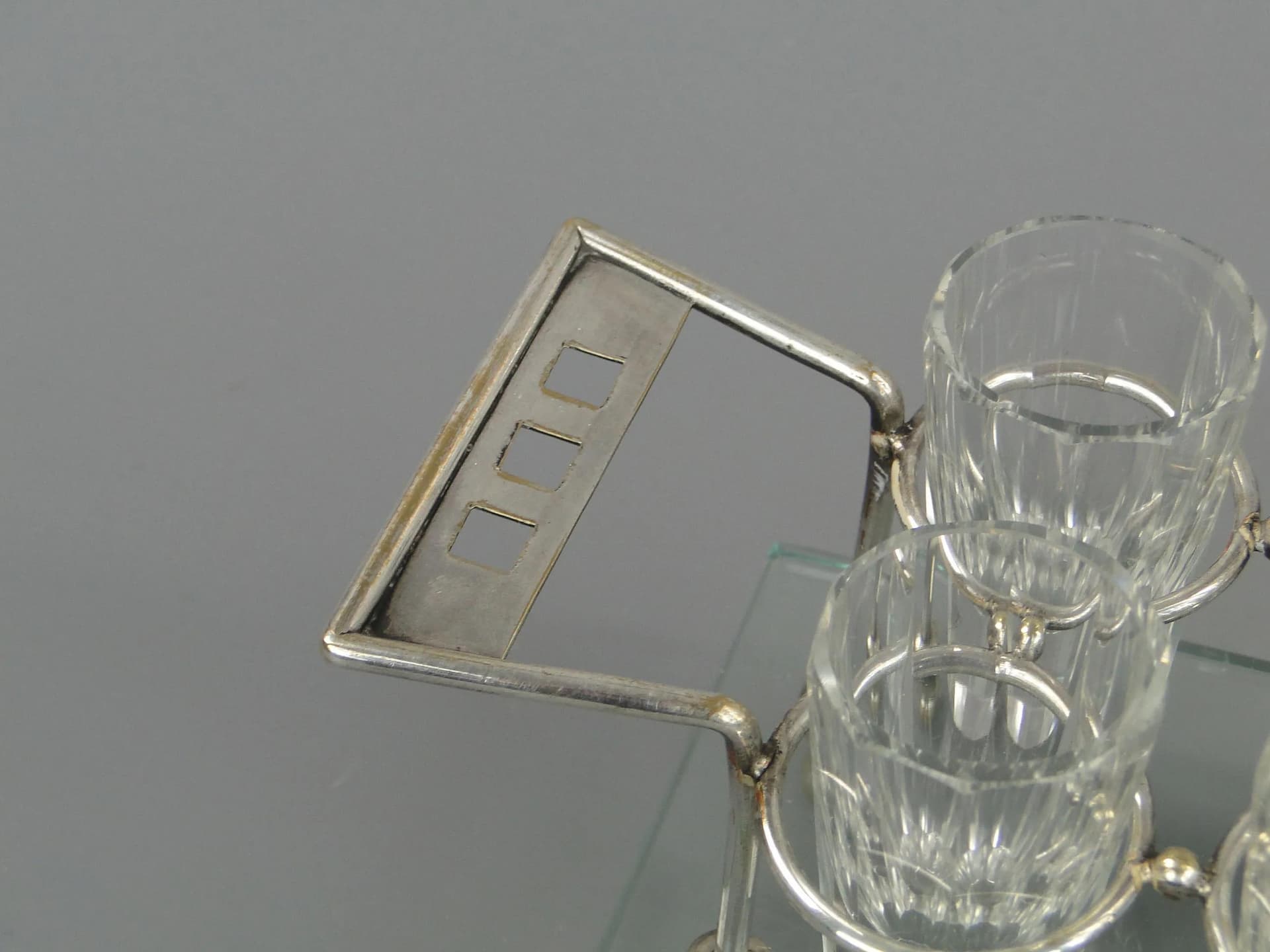 Art Deco liqueur set, transparent crystal, Austria, 1920s - 11563