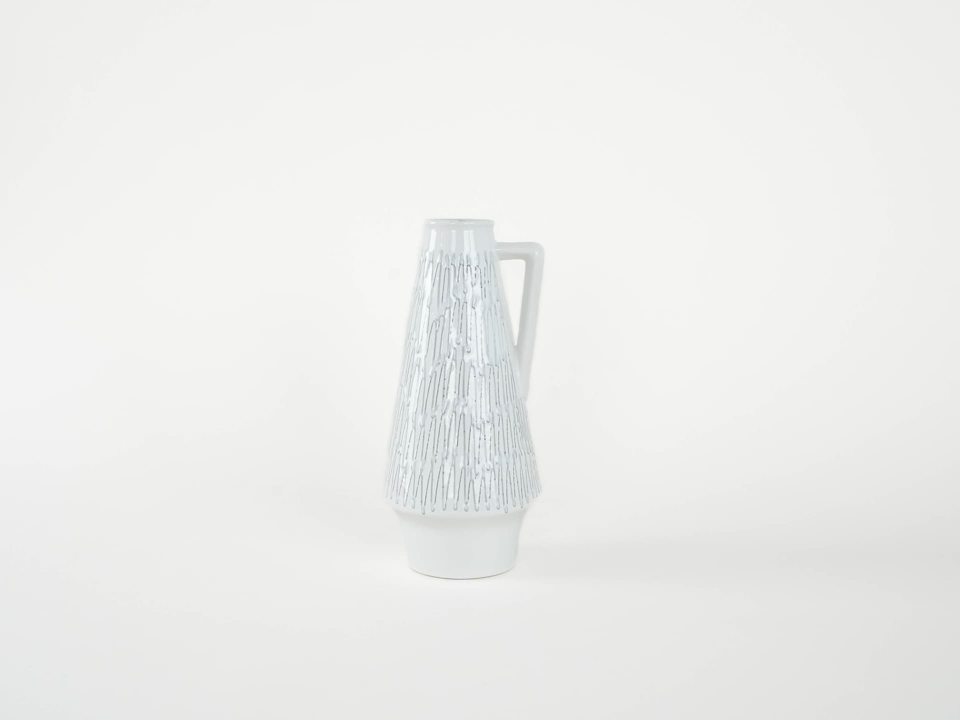 Wazon Fat Lava, biały, ceramika, Scheurich, Niemcy, lata 60. - 173826