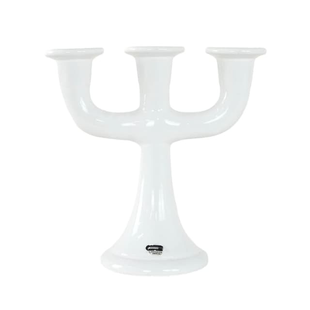 Świecznik, biały, ceramika, Guldkroken Hjo, Szwecja, lata 70. - WYMIARY