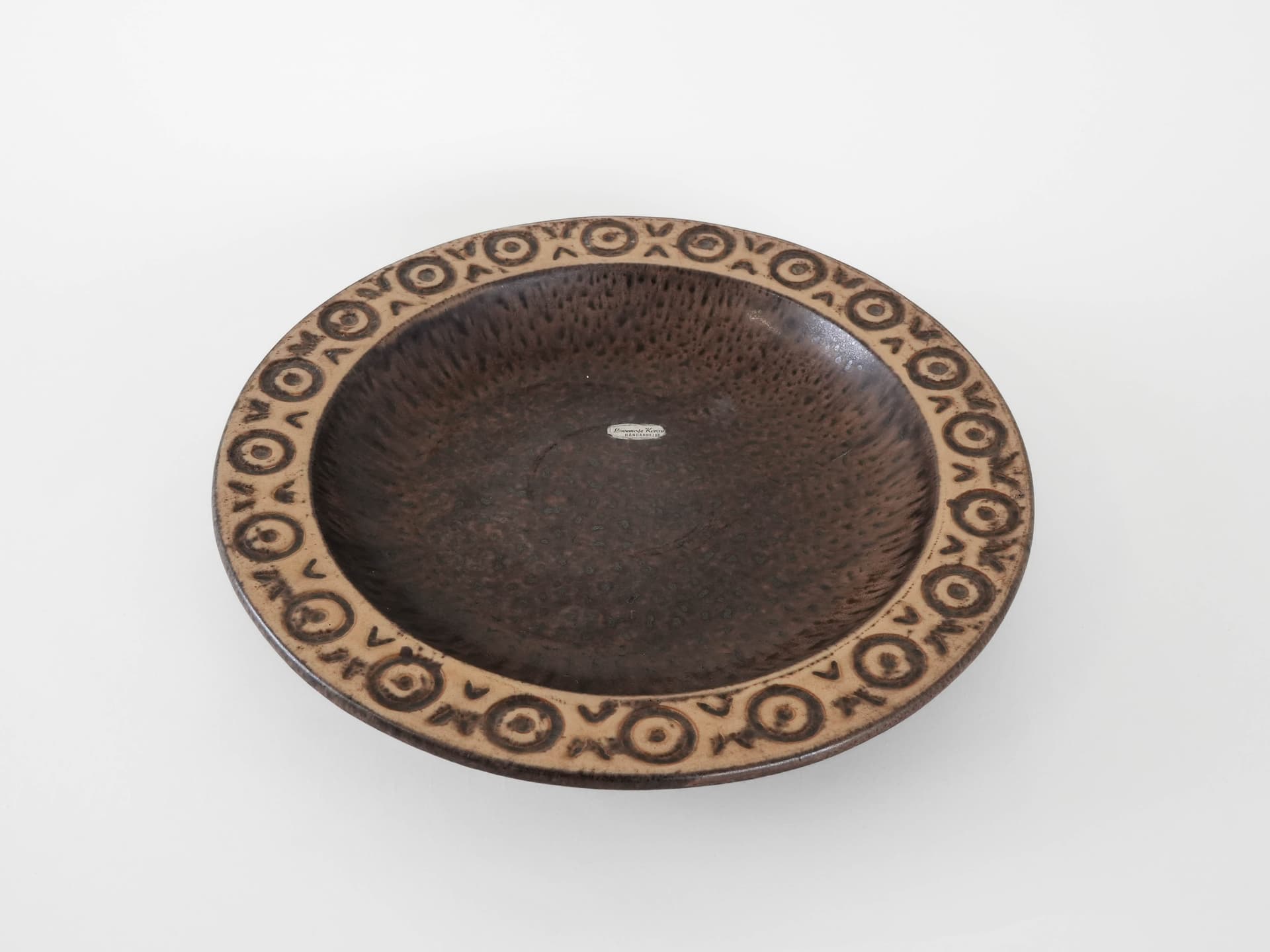 Misa dekoracyjna, brązowy, stoneware, LoveMose, Dania, lata 60. - 173857