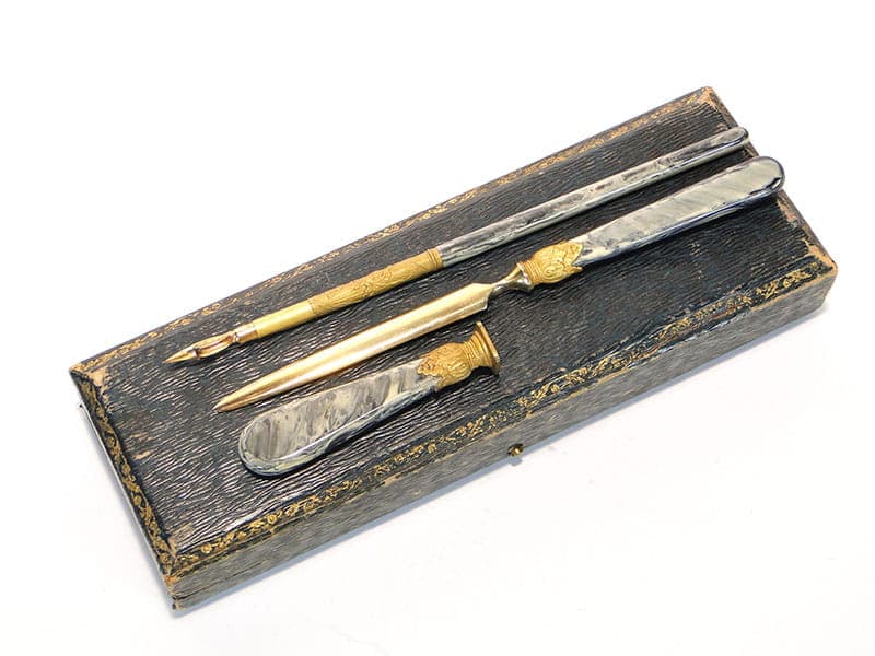 Art Nouveau writing set, multicolor, bakelite, Vienna, Austria, early 20th c. - 173912