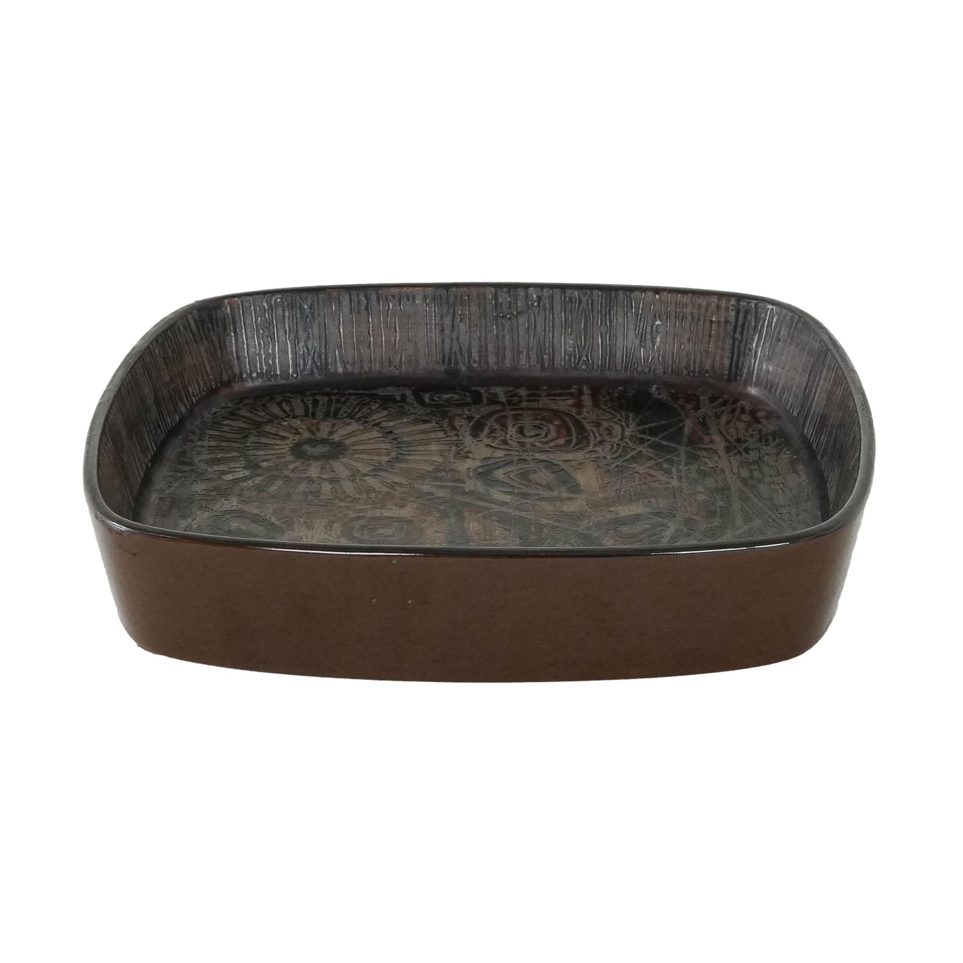 Miska Baca 26,5x26,5 cm, multikolor, ceramika, proj. N. Thorsson, Royal Copenhagen, Dania, lata 70. - 173944