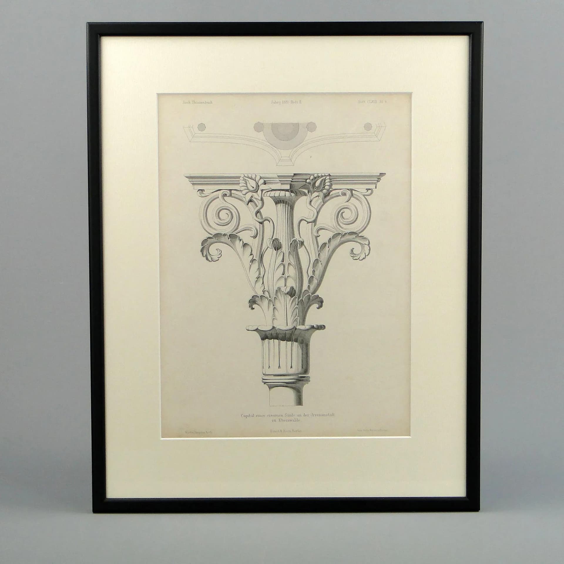 Grafika architektoniczna, szary, papier, Niemcy, XIX w. - 11575