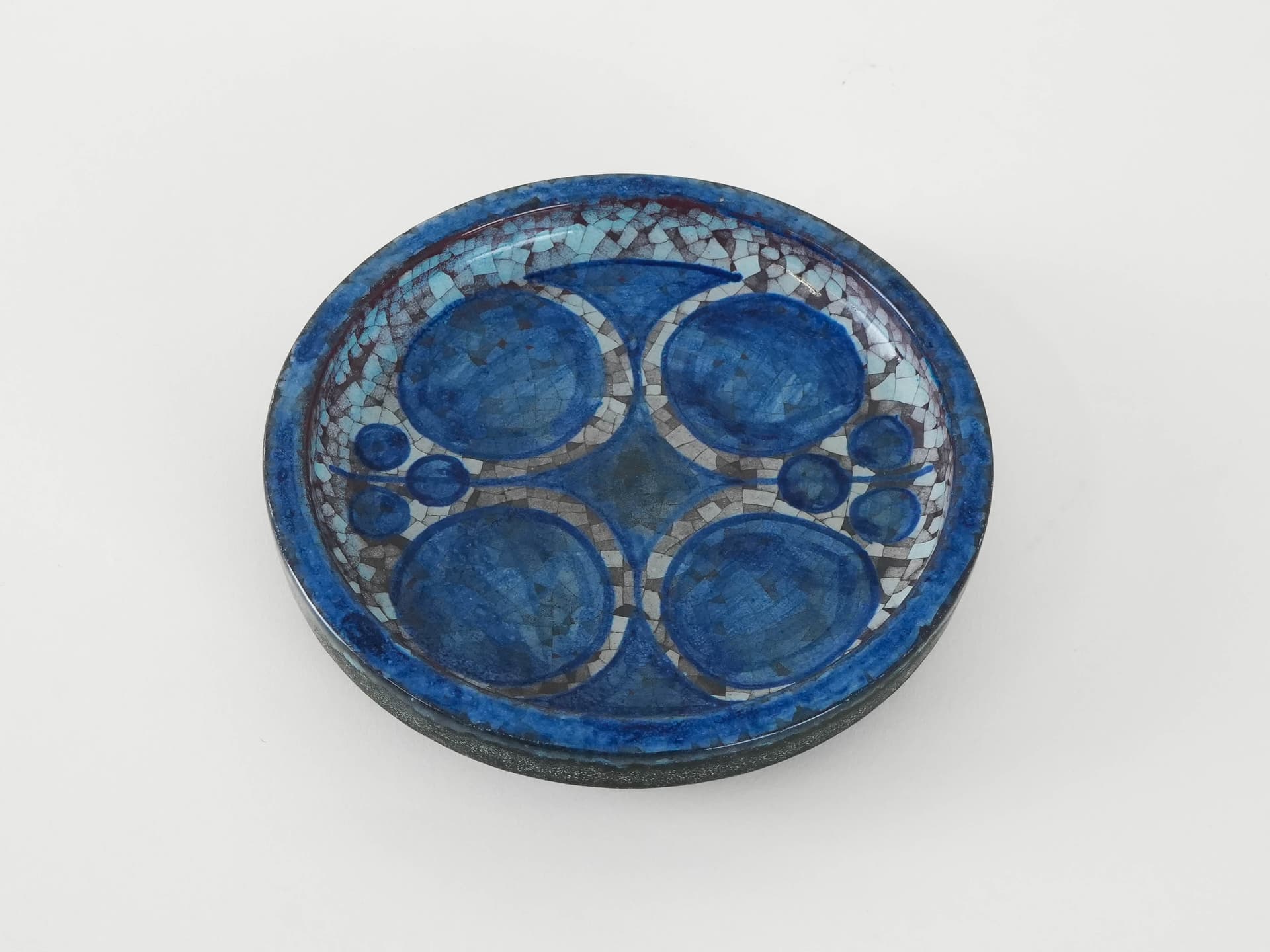 Talerz, kamionka niebieska, proj. M. Starck, Dania, lata 60. - 174004