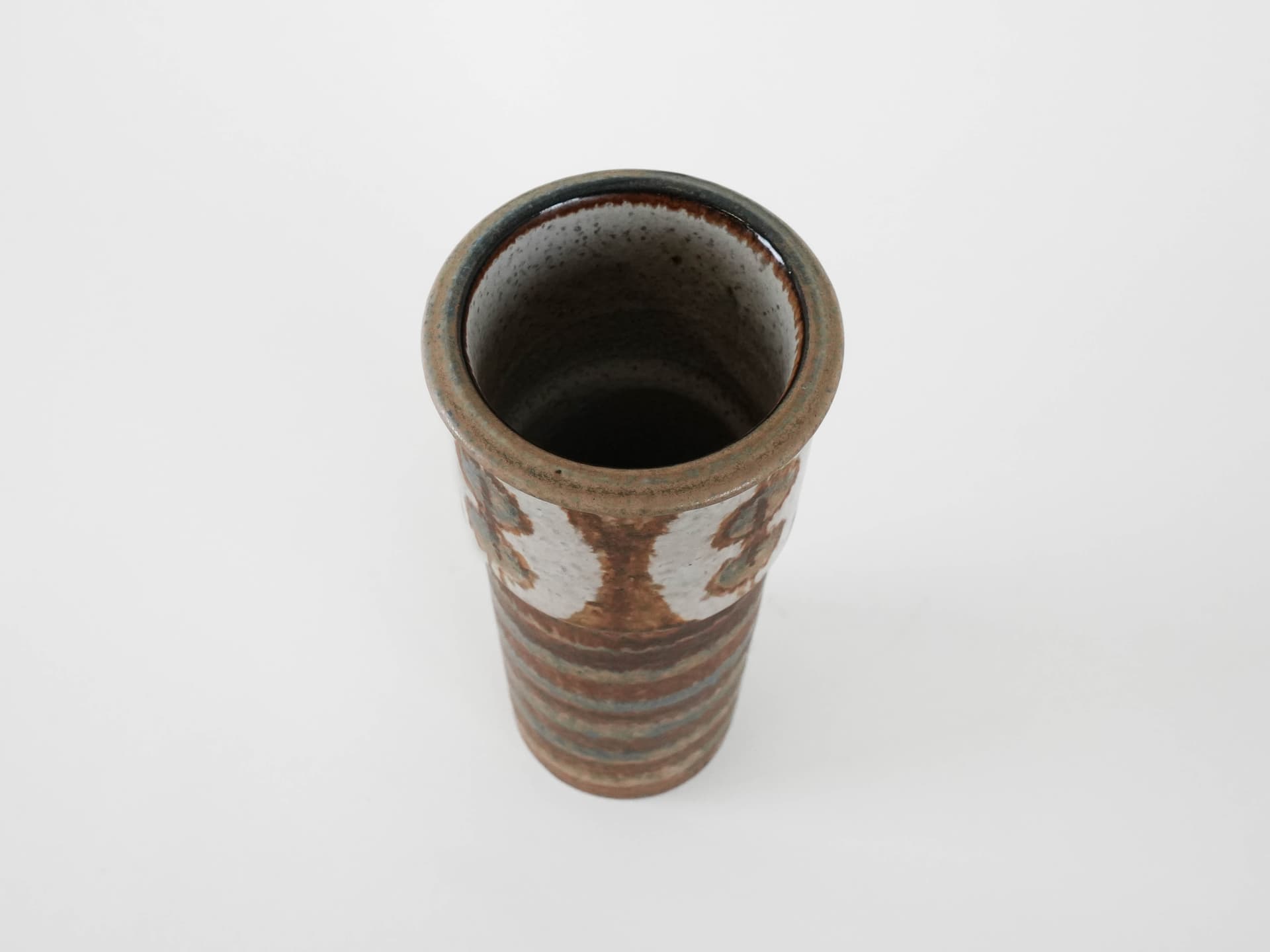 Vase, light brown ceramics, by S. Åage Jensen, Søholm, Denmark, 1960s. - 174009