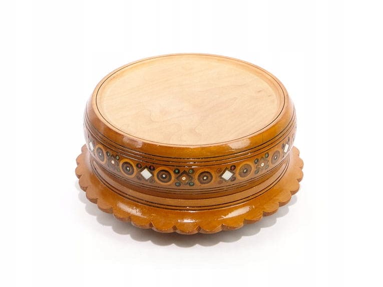 Duże cylindryczne pudełko huculskie z poł. XX w - 174081