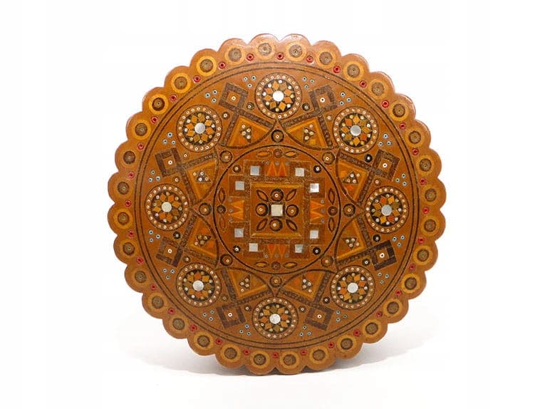 Duże cylindryczne pudełko huculskie z poł. XX w - 174084