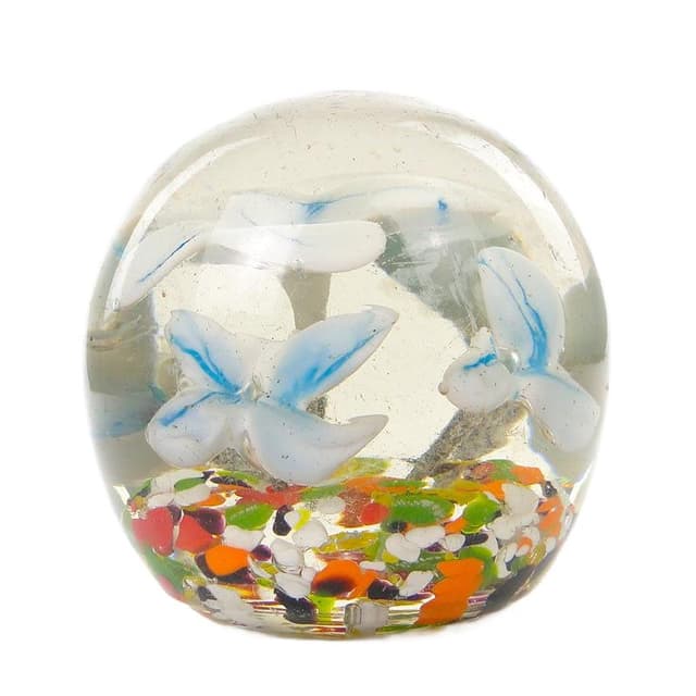 Przycisk do papieru kryształowy transparentny, szkło, Polska, XIX w. - WYMIARY