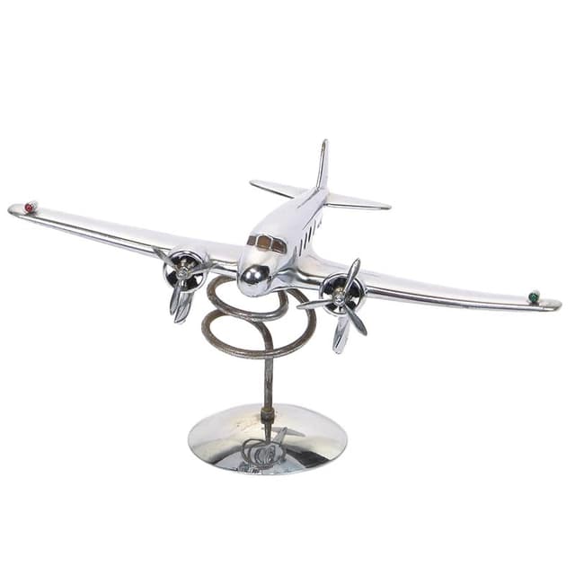 Figura gabinetowa Art Deco, srebrny, metal chromowany, lata 30. - WYMIARY