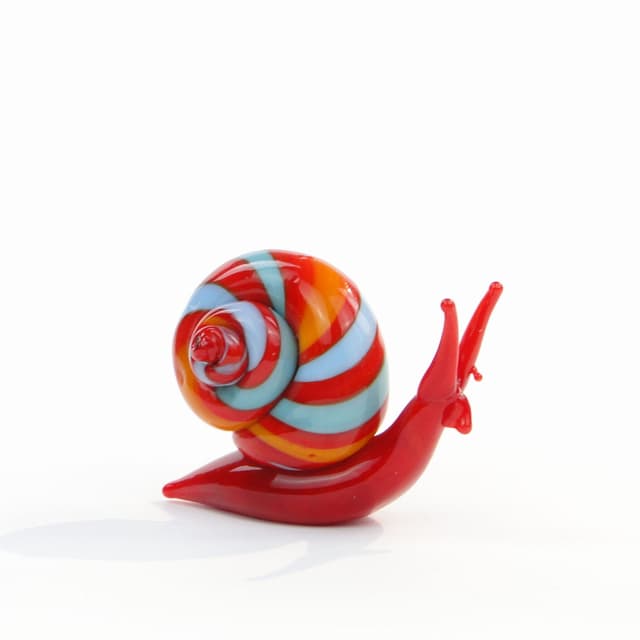 Szklana figura ślimaka Murano, lata 70. - WYMIARY