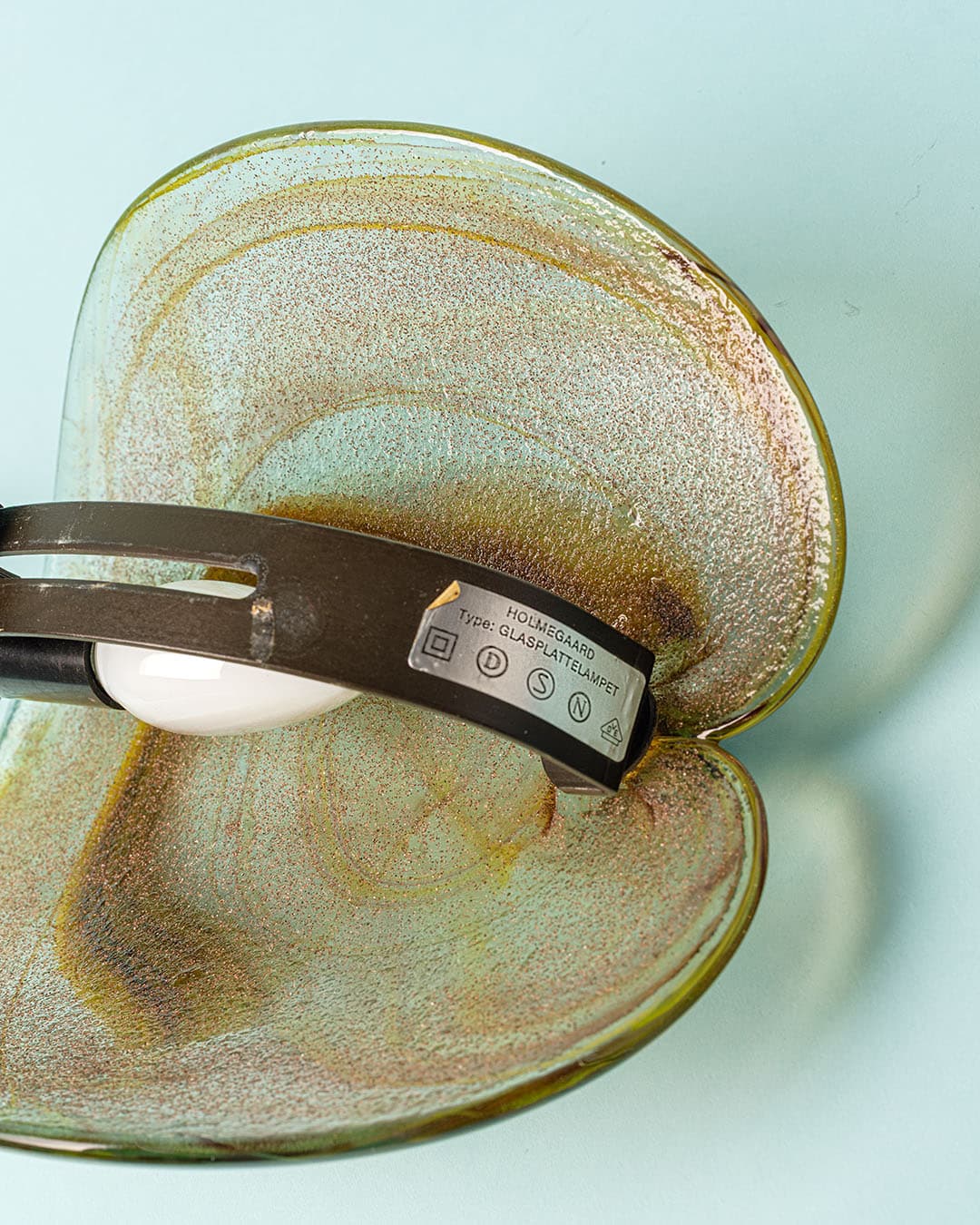 Kinkiet, transparentne szkło, proj. P. Lütken, Holmegaard, Dania, lata 70. - 174623