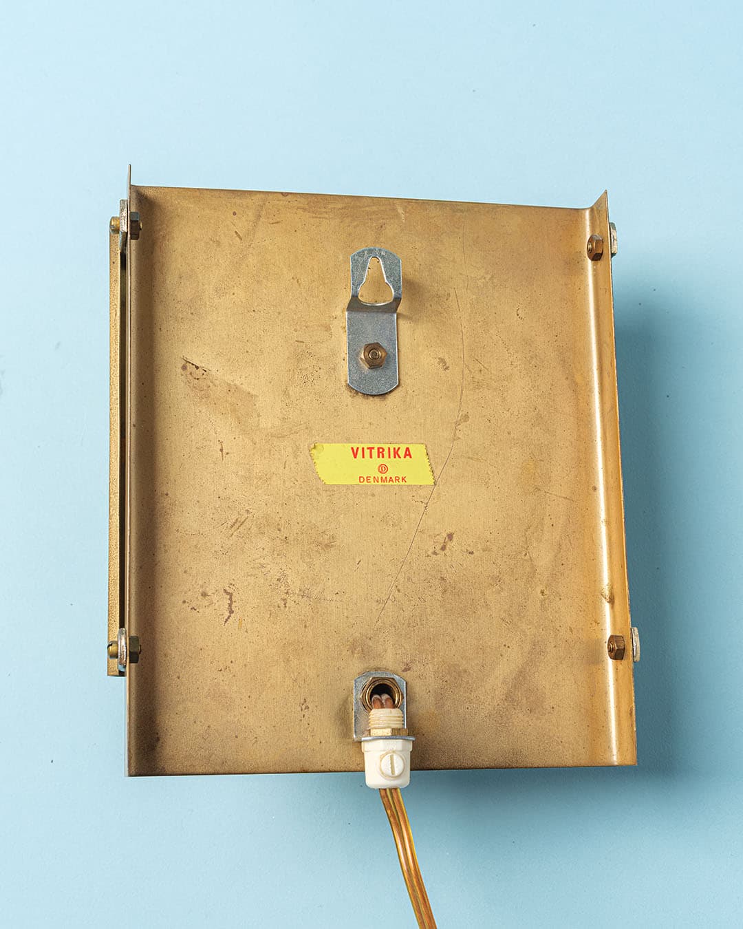 Wall sconce, silver crystal glass, brass, Vitrika, Denmark, 1970s. - 174630