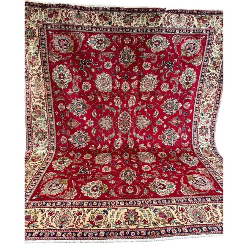 Dywan perski Tabriz 340x290 cm, czerwony, wełna, Iran