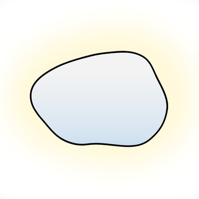 Irregular mirror Tiny Border Stain I 100x72 cm, black, neutral light, Baltica - DIMENSION