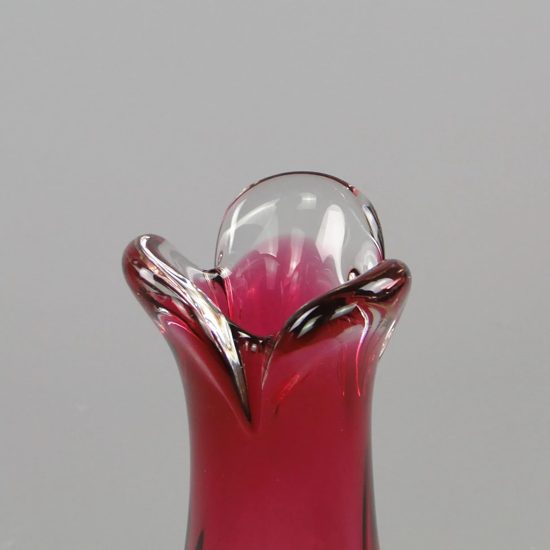 Vase, multicolored glass, by J. Hospodka, Chribska, Czech Republic, 1960s - 11652
